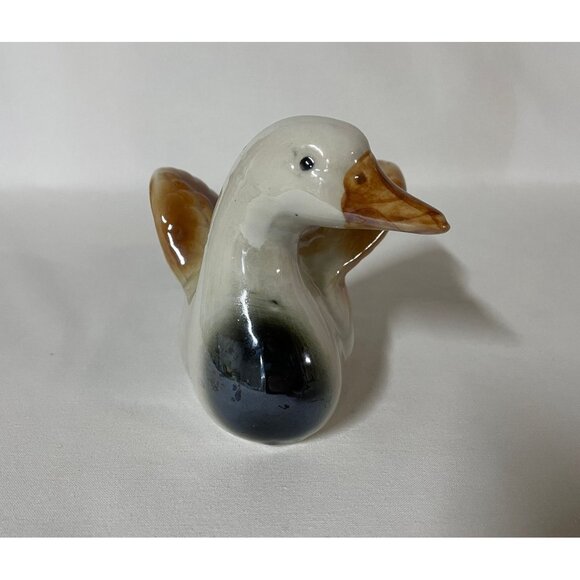 Vintage Duck Figurine Lodge Cabin Man Cave Decor Brazil Ceramic 1970s Retro - Picture 2 of 7